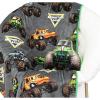 Jay Franco Bluey & Bingo Nogginz Set – 40 x 50 Inch Lightweight Travel Throw Blanket & Pillow – Kids Super Soft 2 Piece Bedding Set(Multi – Monster Jam)