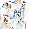 Jay Franco Bluey & Bingo Nogginz Set – 40 x 50 Inch Lightweight Travel Throw Blanket & Pillow – Kids Super Soft 2 Piece Bedding Set(White – Bluey)