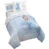 Jay Franco Bluey & Bingo Twin Comforter Set – 5 Piece Bed Set Includes Sheet Set & Pillow Covers – Super Soft Clouds & Stars Kids Bedding(Blue – Frozen)
