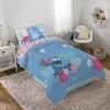 Jay Franco Bluey & Bingo Twin Comforter Set – 5 Piece Bed Set Includes Sheet Set & Pillow Covers – Super Soft Clouds & Stars Kids Bedding(Blue – Lilo & Stitch)