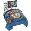 Jay Franco Bluey & Bingo Twin Comforter Set – 5 Piece Bed Set Includes Sheet Set & Pillow Covers – Super Soft Clouds & Stars Kids Bedding(Blue – Monster Jam)