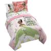 Jay Franco Bluey & Bingo Twin Comforter Set – 5 Piece Bed Set Includes Sheet Set & Pillow Covers – Super Soft Clouds & Stars Kids Bedding(Pink – Tiana)