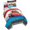 Jay Franco Bluey & Bingo Twin Comforter Set – 5 Piece Bed Set Includes Sheet Set & Pillow Covers – Super Soft Clouds & Stars Kids Bedding(Multi – Cars)