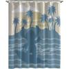 Jay Franco Bluey and Bingo Fabric Shower Curtain – Kids Teal Bathroom Décor(Blue – Stitch)