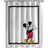 Jay Franco Bluey and Bingo Fabric Shower Curtain – Kids Teal Bathroom Décor(White – Mickey Mouse)