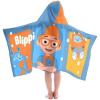 Jay Franco Kids Hooded Towel – 22″ x 51″ Super Soft Bath Wrap with 3D Hood, Beach, Pool & Travel, Official Licensed Product, Blue – Bluey(Blue – Blippi)