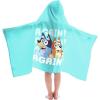 Jay Franco Kids Hooded Towel – 22″ x 51″ Super Soft Bath Wrap with 3D Hood, Beach, Pool & Travel, Official Licensed Product, Blue – Bluey(Blue – Bluey)