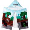 Jay Franco Kids Hooded Towel – 22″ x 51″ Super Soft Bath Wrap with 3D Hood, Beach, Pool & Travel, Official Licensed Product, Blue – Bluey(Blue – Minecraft)