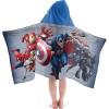 Jay Franco Kids Hooded Towel – 22″ x 51″ Super Soft Bath Wrap with 3D Hood, Beach, Pool & Travel, Official Licensed Product, Blue – Bluey(Gray – Avengers)