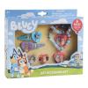 LUV HER Bluey Girls BFF 6 Piece Toy Jewelry Box Set with 2 Rings, 2 Bead Bracelets and Snap Hair Clips Ages 3+(BFF Set 3)