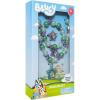 LUV HER Bluey Girl’s Jewelry Set – Dress up Toy Jewelry Box Set with Bead Necklace, Bracelet and Ring – Play Accessories – Ages 3+(Green  Purple  Blue)