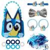 LUV HER Bluey Hair Accessory Case for Girls with Hair Clips, Elastics, Bow, and Terries, Ages 3+