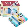 Monster Jam Throw Blanket with Gift Box – Throw Measures 46 x 60 Inches – Super Soft Special Edition.(Multi – Bluey)