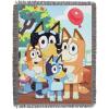 Northwest Bluey Woven Tapestry Throw Blanket, 48″ x 60″, Jogging Bluey(Family Day)