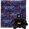 Northwest Character Hugger Pillow & Silk Touch Throw Blanket Set, 40″ x 50″, Bluey Festive Sweaters(Batman – Cyber Symbols)