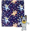 Northwest Character Hugger Pillow & Silk Touch Throw Blanket Set, 40″ x 50″, Bluey Festive Sweaters(Bluey – Hooray)