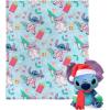 Northwest Character Hugger Pillow & Silk Touch Throw Blanket Set, 40″ x 50″, Bluey Festive Sweaters(Lilo & Stitch Holiday Jammies)