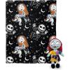 Northwest Character Hugger Pillow & Silk Touch Throw Blanket Set, 40″ x 50″, Bluey Festive Sweaters(Nightmare Before Christmas – Sally Frights)