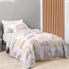 Saturday Park Bluey and Bingo Rainbow Clouds Twin Bed Set – 5 Piece 100% Organic Cotton Bedding with Duvet Cover and Sheets – GOTS & Oeko-TEX Certified(Pink – Rainbow)