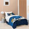 Saturday Park Bluey and Bingo Rainbow Clouds Twin Duvet Cover & Sham Set – 2 Piece 100% Organic Cotton Duvet Set – GOTS & Oeko-TEX Certified(Blue – Harry Potter)
