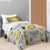 Saturday Park Bluey and Bingo Rainbow Clouds Twin Duvet Cover & Sham Set – 2 Piece 100% Organic Cotton Duvet Set – GOTS & Oeko-TEX Certified(Grey – Safari)