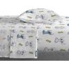 Saturday Park Bluey and Bingo Rainbow Clouds Twin Sheet Set – 3 Piece 100% Organic Cotton Sheets with Pillow Cover- GOTS & Oeko-TEX Certified(Blue – Lilo & Stitch)