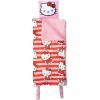 Silk Touch Sherpa Slumber Bag for Boys and Girls, Sleeping Bag with Zipper, 27 x 56 inches(Hello Kitty Bow Friendly w/ Pillow)
