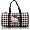 Stitch, Minnie, Mickey, Pooh, Harry Potter, or Jack Skellington 16″ Leather Mini Travel Bag, Duffle Bag, Overnight Bag(Hello Kitty – Black)
