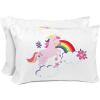Sunny Side Up Bluey & Bingo (Pack of 2) Reversible Pillowcases – Double Sided Pillow Covers – Kids Super Soft Bedding(White – Rainbow Unicorns)