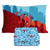 Sunny Side Up Bluey & Friends Full Sheet Set – 4 Piece Kids Bedding Set Includes Pillow Cover – Super Soft Microfiber Sheets(Blue – Spiderman)