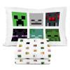 Sunny Side Up Bluey & Friends Full Sheet Set – 4 Piece Kids Bedding Set Includes Pillow Cover – Super Soft Microfiber Sheets(White – Minecraft)
