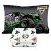 Sunny Side Up Bluey & Friends Full Sheet Set – 4 Piece Kids Bedding Set Includes Pillow Cover – Super Soft Microfiber Sheets(White – Monster Jam)