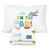 Sunny Side Up Bluey & Friends Full Sheet Set – 4 Piece Kids Bedding Set Includes Pillow Cover – Super Soft Microfiber Sheets(White – on the Go)