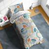 Sunny Side Up Bluey & Friends Toddler Comforter Set – 4 Piece Preschool Bedding Includes Comforter, Sheets & Pillow Cover – Super Soft Microfiber Bed Set(Multi – the Mandalorian)