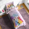 Sunny Side Up Bluey & Friends Toddler Comforter Set – 4 Piece Preschool Bedding Includes Comforter, Sheets & Pillow Cover – Super Soft Microfiber Bed Set(Pink – Princess)