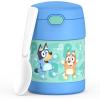 THERMOS FUNTAINER Insulated Food Jar, 10 Ounce, Kid Friendly Food Jar with Foldable Spoon, Bluey(Bluey)