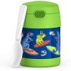 THERMOS FUNTAINER Insulated Food Jar, 10 Ounce, Kid Friendly Food Jar with Foldable Spoon, Bluey(Daring Dinos)