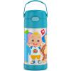 THERMOS FUNTAINER Water Bottle with Straw – 12 Ounce – Kids Stainless Steel Vacuum Insulated Water Bottle with Lid, Bluey(Cocomelon)