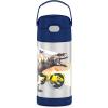 THERMOS FUNTAINER Water Bottle with Straw – 12 Ounce – Kids Stainless Steel Vacuum Insulated Water Bottle with Lid, Bluey(Jurassic World)