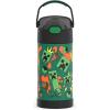 THERMOS FUNTAINER Water Bottle with Straw – 12 Ounce – Kids Stainless Steel Vacuum Insulated Water Bottle with Lid, Bluey(Minecraft)