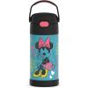 THERMOS FUNTAINER Water Bottle with Straw – 12 Ounce – Kids Stainless Steel Vacuum Insulated Water Bottle with Lid, Bluey(Minnie Mouse)