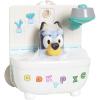 TOMY Toomies Shower & Scrub Bluey – Create Your Own Bubbles – Includes Rinsing Showerhead and Removable Bluey Toy – Interactive Bath Toys – Ages 18 Months and Up