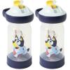 The First Years Bluey Sip & See Toddler Water Bottle – Includes Floating Charm – Toddler Cups with Straw – 12 Oz – Ages 24 Months and Up(12 Ounces (Pack of 2))