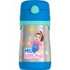 Thermos Baby 10 oz. Stainless Steel Bottle with pop-up straw, Bluey(Ms. Rachel)