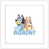 Trends International Gallery Pops Bluey – Again! Wall Art Wall Poster, 12.00″ x 12.00″, White Frame Version(White Frame Version)