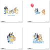 Trends International Gallery Pops Bluey – Family Life Wall Art Bundle (4-Pack) Gallery Pops Wall Art, White Framed Version(Unframed Version)