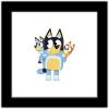 Trends International Gallery Pops Bluey – Piggyback Sisters Wall Art, White Framed Version, 12″ x 12″ Gallery Pops Wall Art(Black Framed Version)