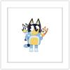 Trends International Gallery Pops Bluey – Piggyback Sisters Wall Art, White Framed Version, 12″ x 12″ Gallery Pops Wall Art(White Framed Version)