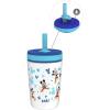 Zak Designs Bluey Kelso Toddler Cups For Travel or At Home, 12oz Vacuum Insulated Stainless Steel Sippy Cup With Leak-Proof Design is Perfect For Kids (Bluey, Bingo, Grandad Mort)(Mickey)