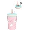 Zak Designs Bluey Kelso Toddler Cups For Travel or At Home, 12oz Vacuum Insulated Stainless Steel Sippy Cup With Leak-Proof Design is Perfect For Kids (Bluey, Bingo, Grandad Mort)(Fanciful Unicorn)